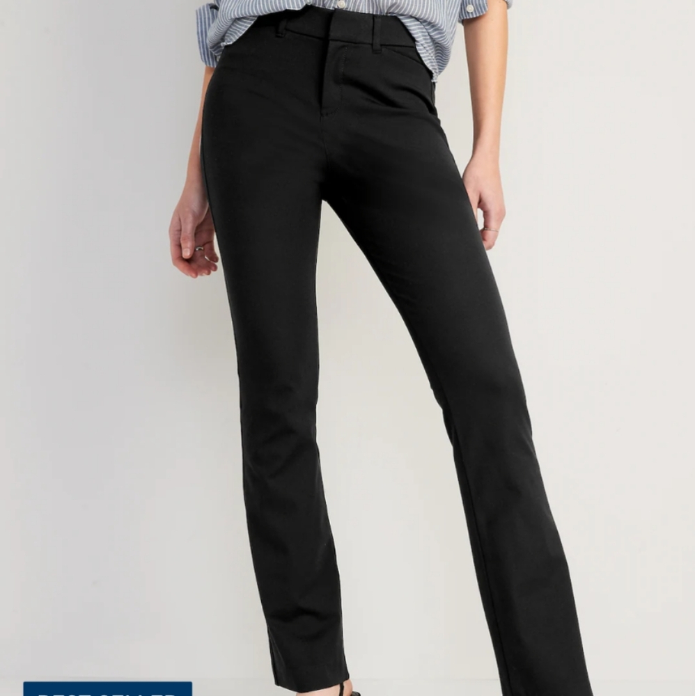 High rise black slacks